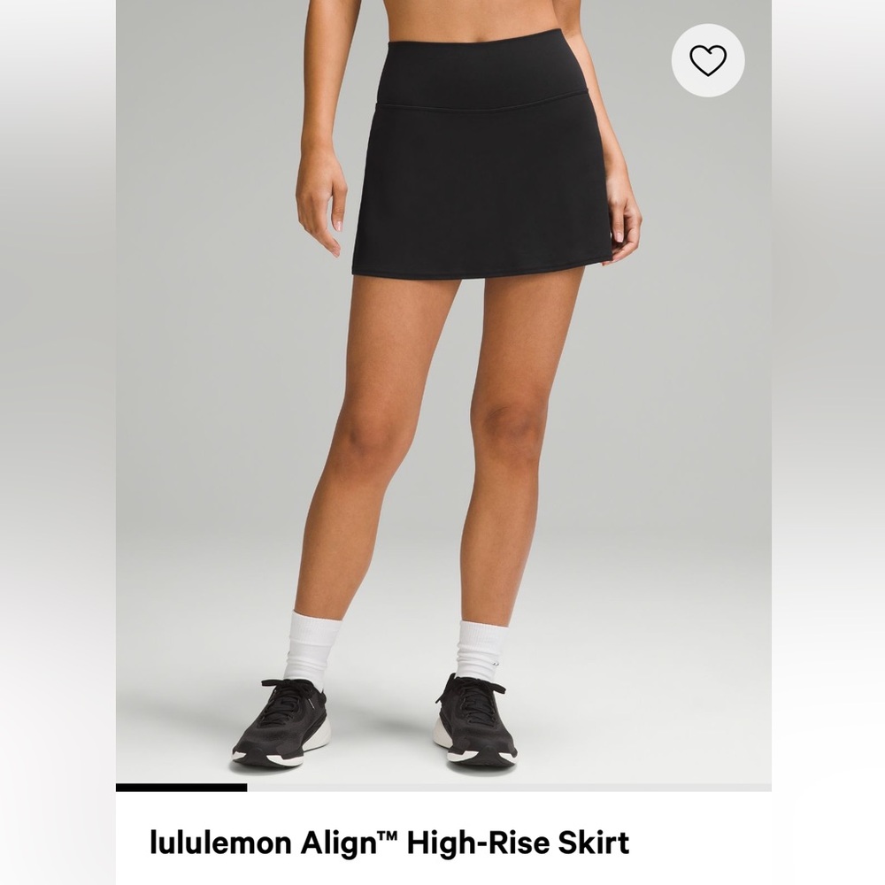 Black Lululemon align high rise skirt